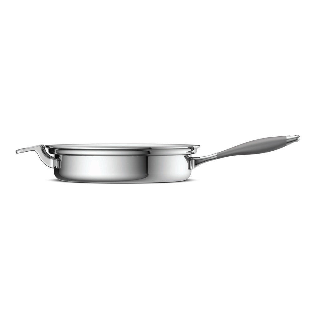 CookCraft 13-Inch French Skillet with Glass Latch Lid 