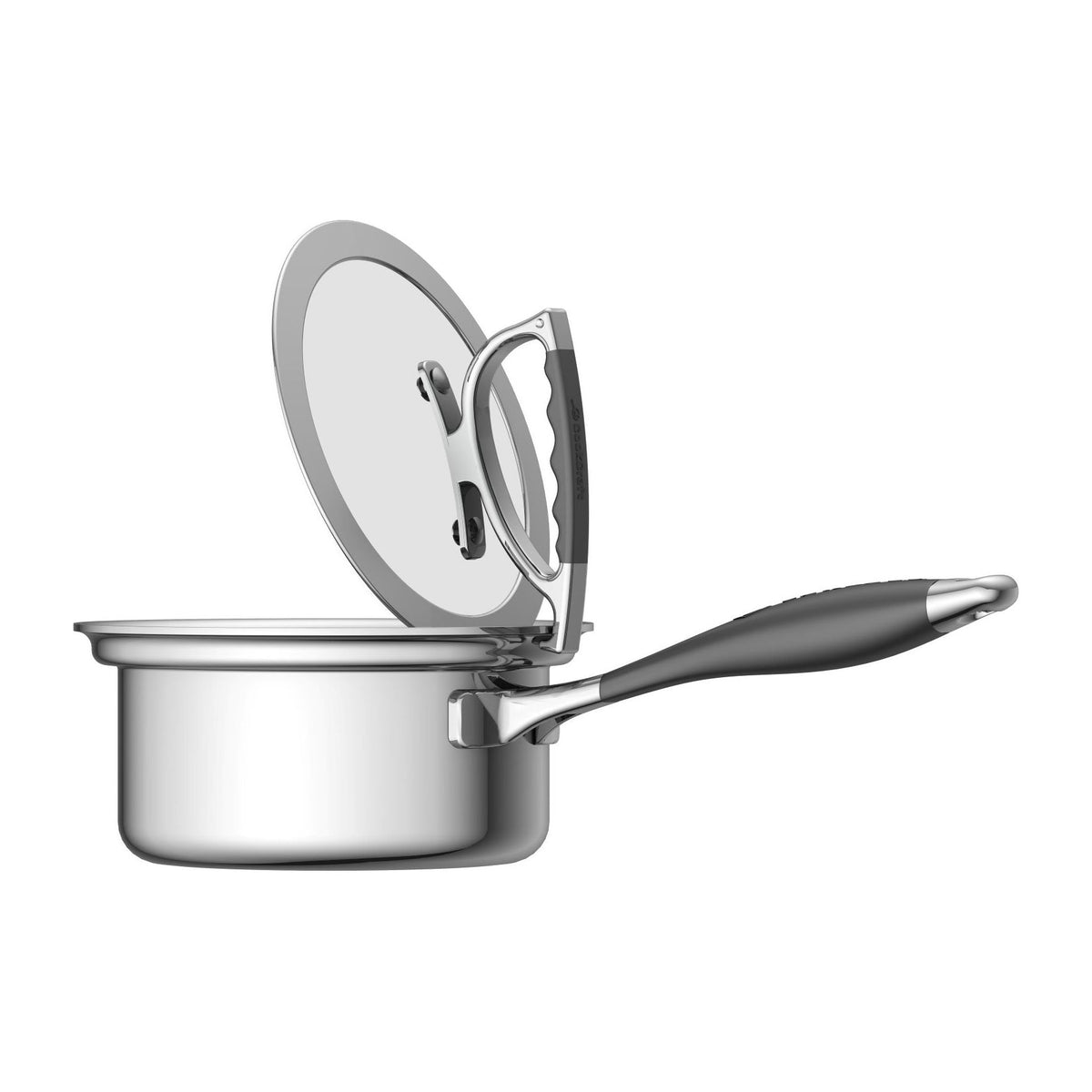 Stainless Steel Saucepan with Glass Lid, Multipurpose 1.5 Quart Sauce pan  Sauce Pot with Straining Cover & Pour Spouts for Boiling Milk, Sauce