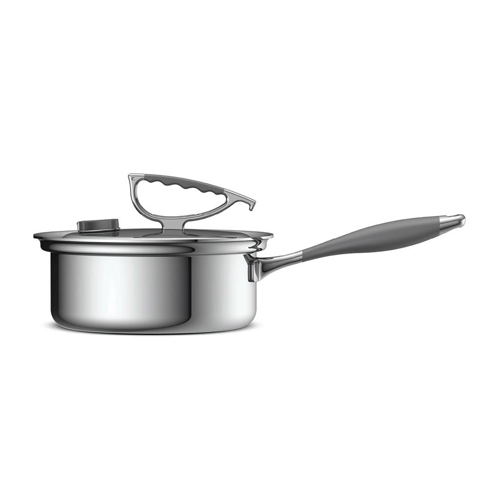 CookCraft 3 QT Sauce Pan with Glass Latch Lid
