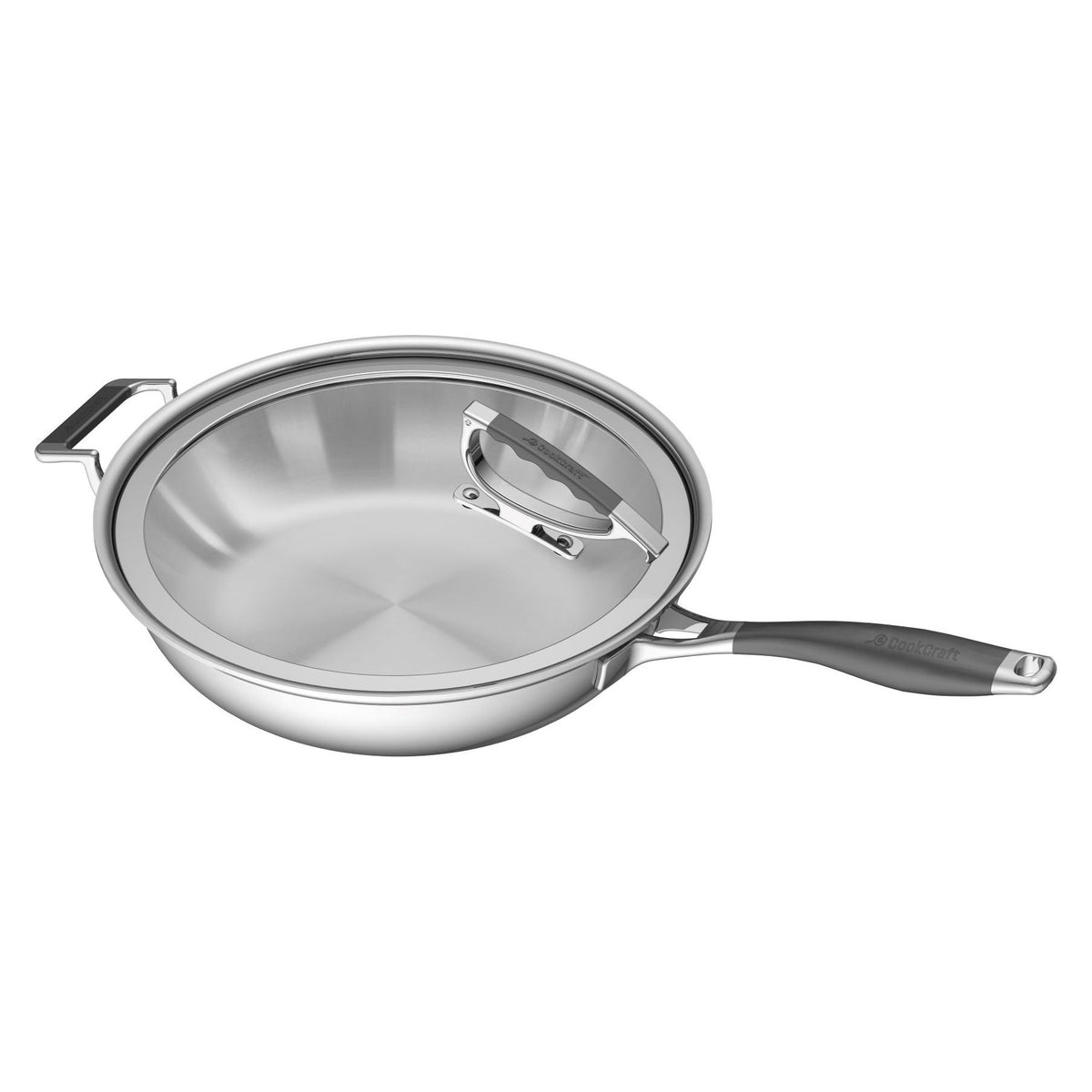 CookCraft 13 French Skillet with Glass Latch Lid –
