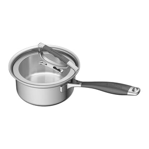 
                  
                    Load image into Gallery viewer, CookCraft 1.5 QT Sauce Pan with Glass Latch Lid
                  
                