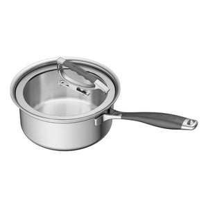 
                  
                    Load image into Gallery viewer, CookCraft 3 QT Sauce Pan with Glass Latch Lid
                  
                