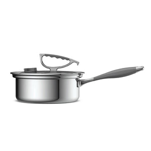 CookCraft 3-Qt. Tri-Ply Stainless Steel Sauce Pan with Lid